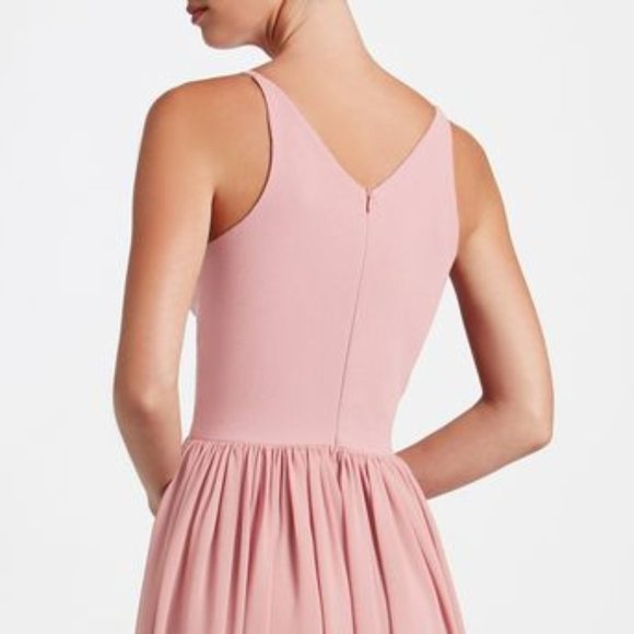 DRESS THE POPULATION "Alicia" Fitted Bodice Chiffon Dress NWOT!! - Picture 8 of 14